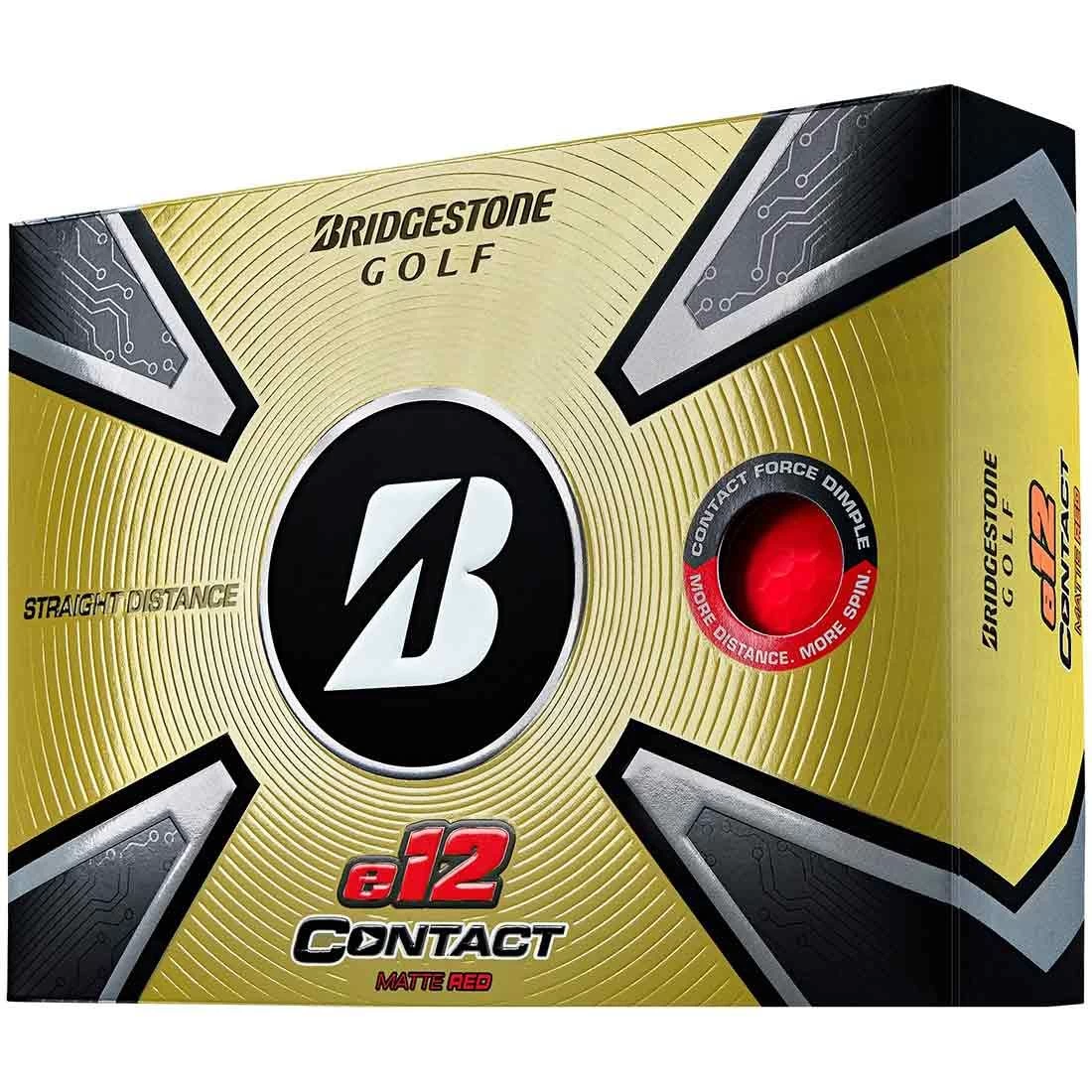 Bridgestone 2023 E12 Contact Matte Red Golf Balls