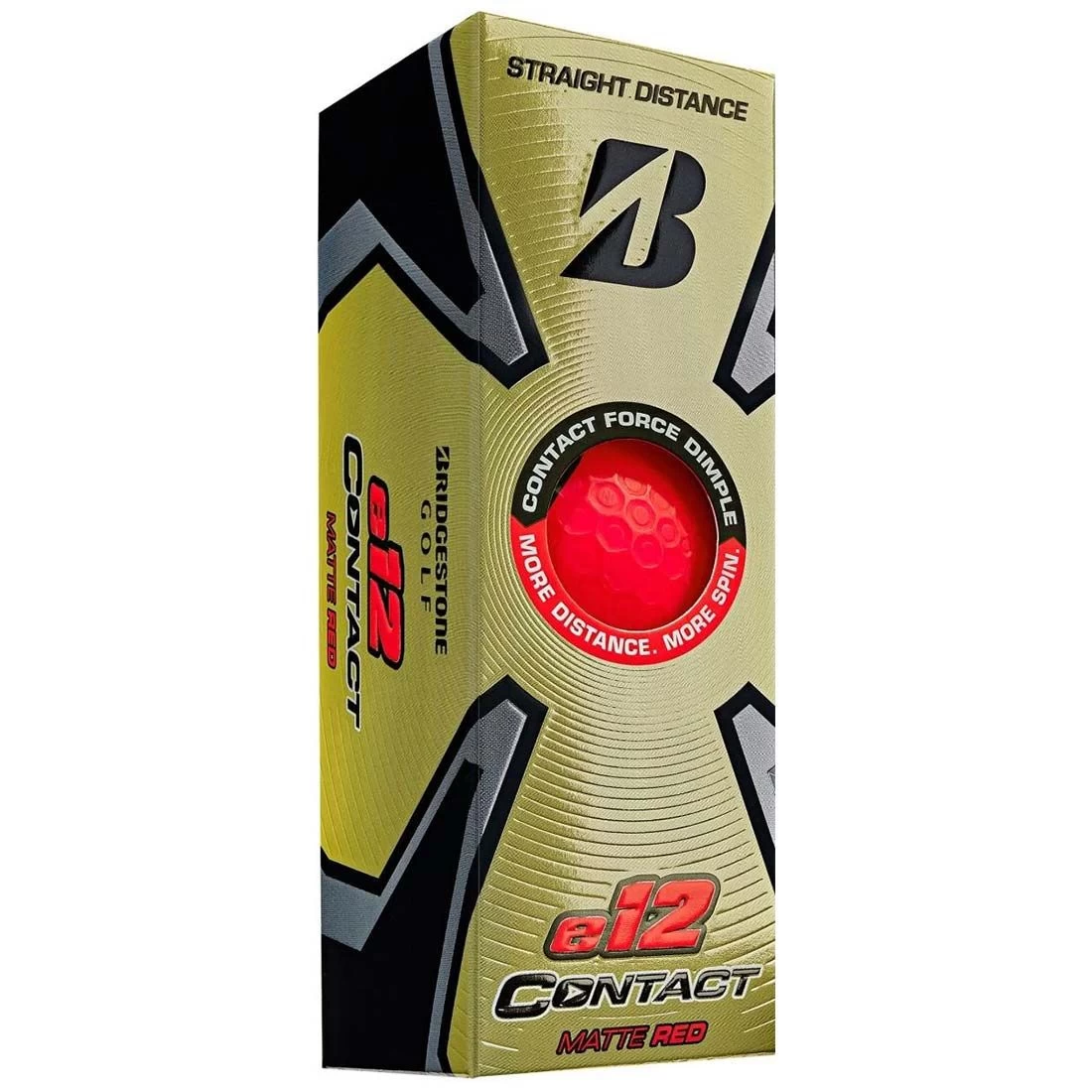 Bridgestone 2023 E12 Contact Matte Red Golf Balls - Image 4