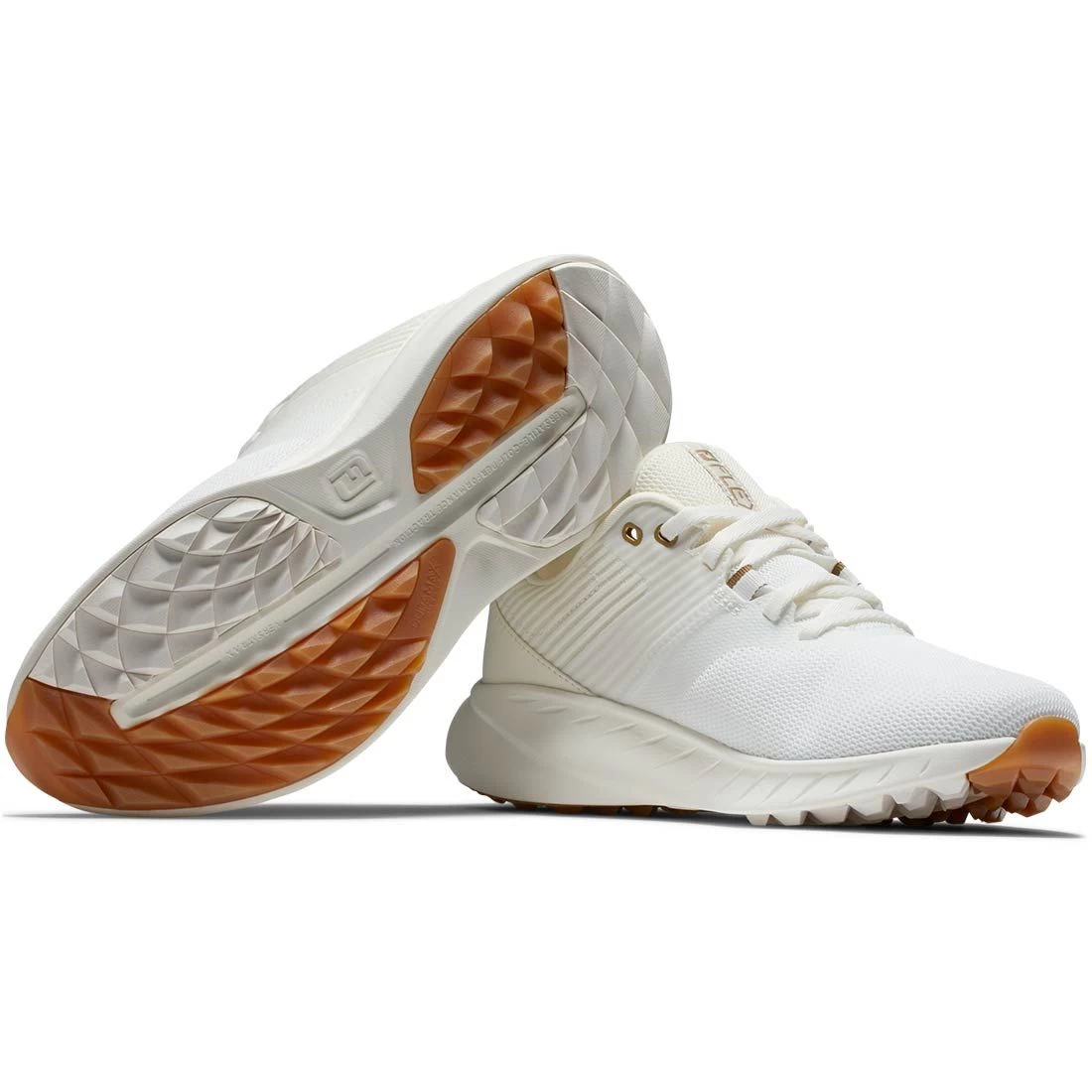FootJoy Women's Flex Golf Shoes White/Beige - Image 5