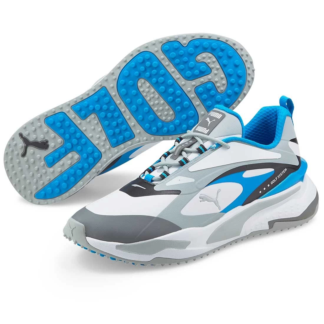 Puma GS-Fast Golf Shoes White/Quarry/Ocean Dive - Image 3